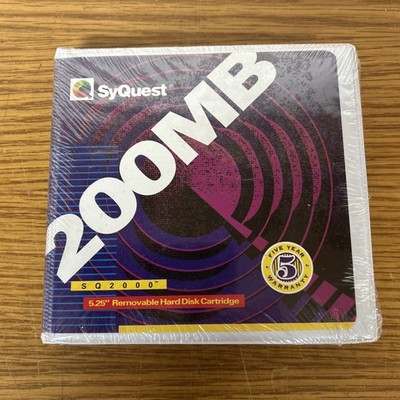 SEALED SyQuest SQ2000 200MB 5.25'' Removable Hard Disk Cartridge Vintage RARE New