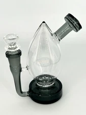 6" EGG GLASS SMOKING RIG BONG PIPE - 2 FREE GIFTS - HELIX PERCULATOR - HOOKAH
