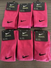 Nike Classic Cushioned Knee High Soccer Socks MEDIUM M 6-8, W 6-10  PINK.