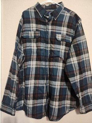 Free Shipping! George - Mens Winter Plaid Flannel Button-up Shirt Sz 2XL