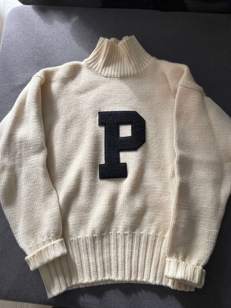 POLO RALPH LAUREN Turtle Neck Knit Sweater Shoulder 56cm 22.0in Rare Vintage