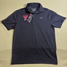 Under Armour Texas Tech University Men's BLACK Short Sleeve Polo Size M NWT