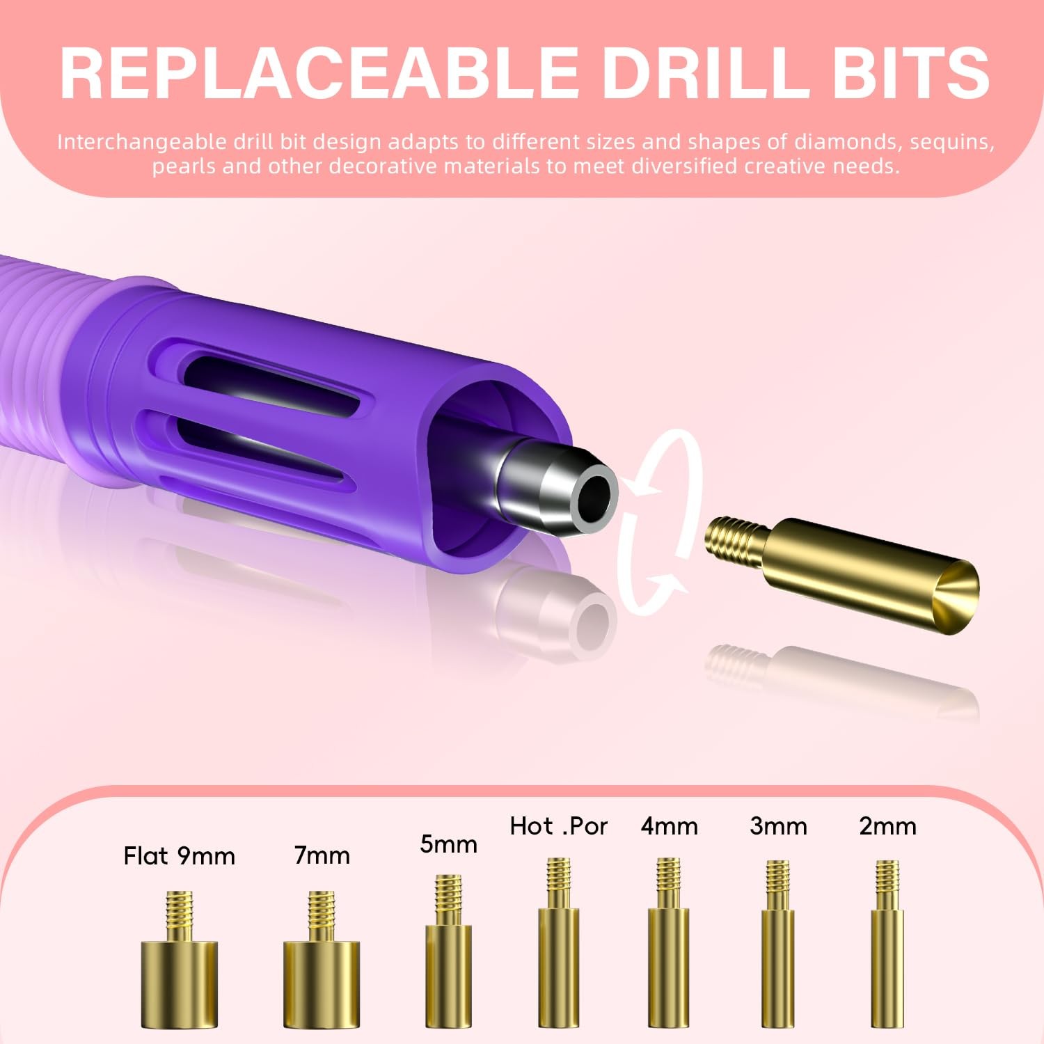 Applicateur de strass hotfix thermocollant à chauffe rapide pour customisation