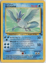 Articuno 17/62 Fossil Unlimited Non-Holo Rare