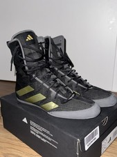 Adidas Box Hog 4 Boxschuhe schwarz/gold Grö�...