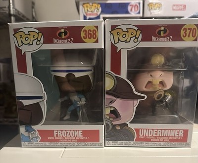 Funko Pop! Disney Pixar Incredibles 2 Frozone  #368 And Underminer #370