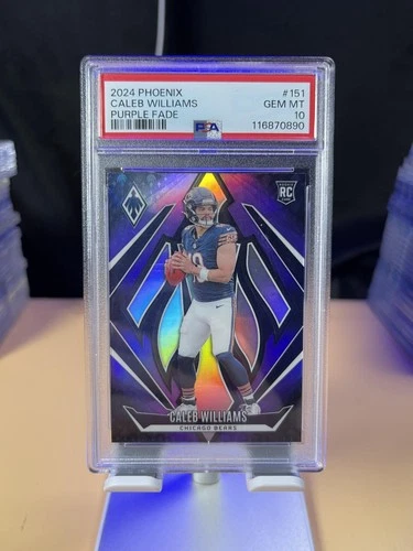 2024 PANINI PHOENIX PURPLE FADE #151 CALEB WILLIAMS ROOKIE RC PSA 10