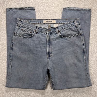 GAP Easy Fit Jeans Men s 37x33 Straight Light Wash Retro 90s Y2K Casual Normcore