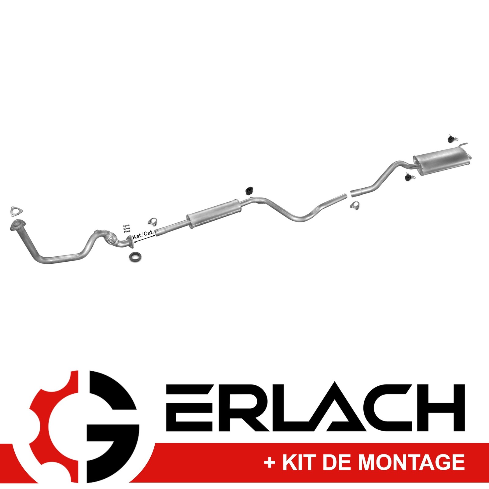 Échappement silencieux Seat Inca VW Caddy 1.4 tube de rechange 4109