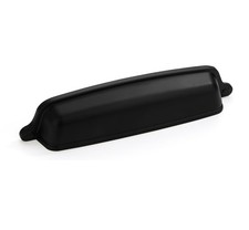 Matte Black Drawer Cup Pulls 5" 128mm Hole Center Cabinet Hardware 6 Pack