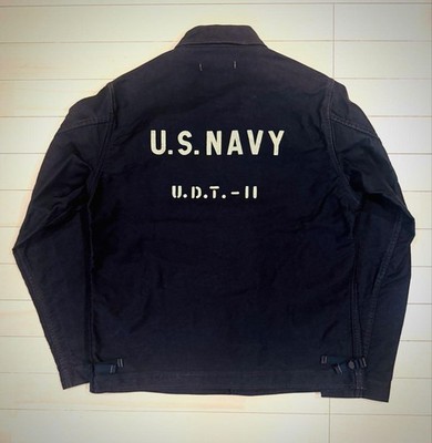 Freewheelers Deck Worker Jacket Navy Size 42 XL Jungle Cloth Japan