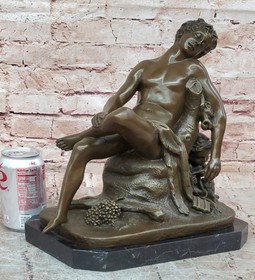 Bronze Saturn Roman Mythology God Statue Signed Mario Nick Decorative Art Piece