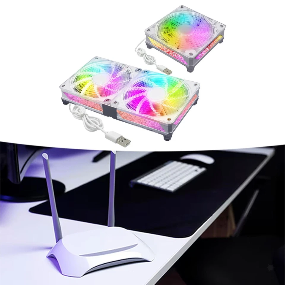 Ventilateur de radiateur USB 5 V coloré pour boîtier PC, dissipateur - Photo 1/1