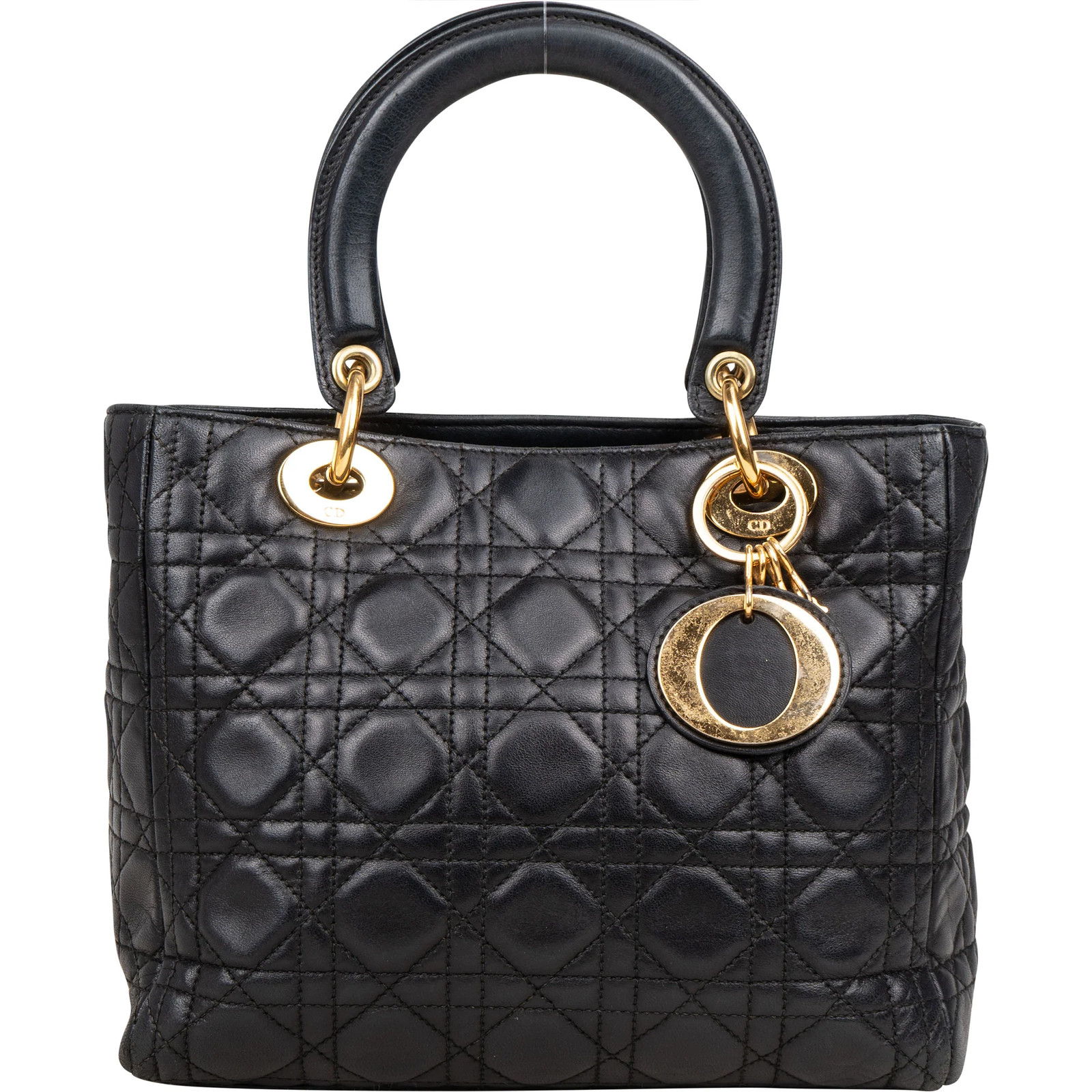 Christian Dior Quilted Leather Lady Dior Handbag Tasche