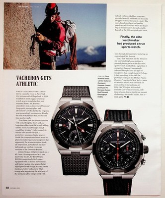 Vacheron Constantin Overseas Everest Watches Magazine Page Oct 2021 Article
