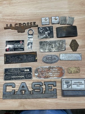 Equipment badges/nameplates CASE,Dodge,Bell&Gossett,Ford,,Edison,AMC,oil  decor