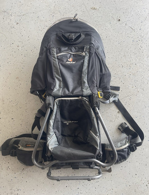 Deuter Kid Comfort 3 Hiking Child Carrier Backpack Internal Frame 20L Gray