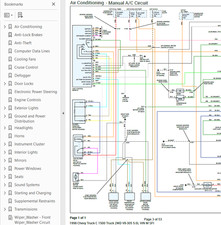 Chevy C1500 1998 diagrama de cableado a color esquema V8-305 5,0 L 2x2 pdf