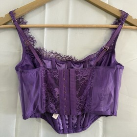 Victoria's Secret Dream Angels Purple Lace Corset Bustier Bra S Sexy Lingerie