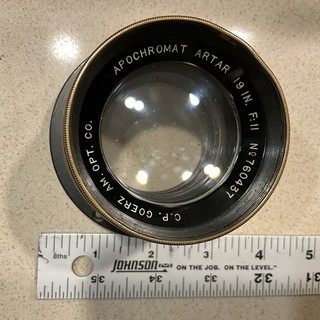C.P.Goerz AM OPT Apochromat Artar 19inch f11 Brass BARREL LENS