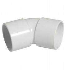 Solvent Weld White 32mm (36mm) Waste Pipe 45 Degree Bend - 10 PACK