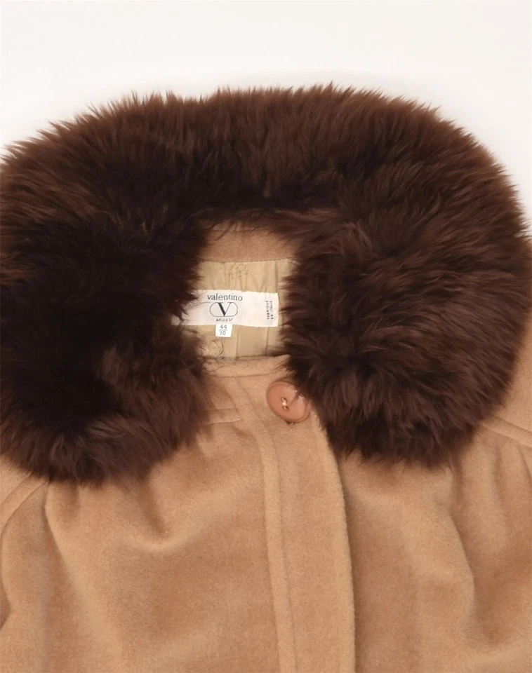 VALENTINO Womens Overcoat US 10 Large Beige Polyester JK09 - Image 4 of 4