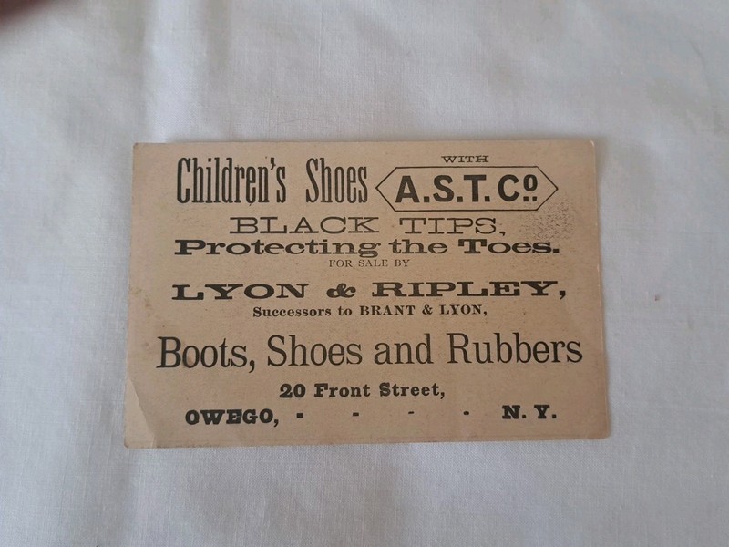 Antique Owego N.Y. Shoe Advertising