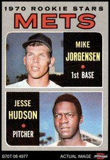 1970 Topps #348 Mike Jorgensen / Jesse Hudson Mets RCs RC 8 - NM/MT