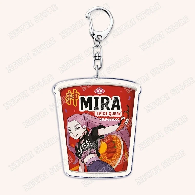 KPOP DEMON HUNTERS HUNTRIX RUMI ZOEY MIRA RAMYEON KEYCHAINS