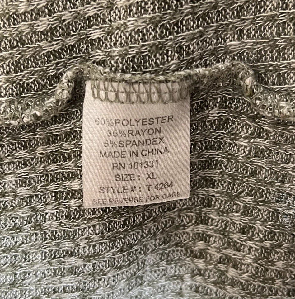 Charlotte Russe Open Front Cardigan Sweater Womens Size XL Green Ribbed Knit Y2K - Image 4 of 4