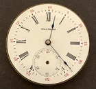 Antique Waltham Model 1890 Grade J Pocket Watch Movement Parts/Repair 6s 7j USA