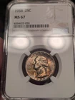 1958 Washington 25¢ NGC MS67 Toned