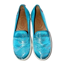 Stubbs & Wootton Embroidered Limited Edition Sneakers Blue Silk RARE Size 6 A+! 