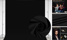 10 x 7 FT Backdrop Background for Photography, High Density 7 X 10 FT Black