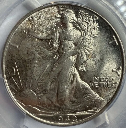 1942 Walking Liberty Half Dollar PCGS MS63 Exact Coin Imaged