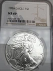 1986 American Silver Eagle Coin - NGC MS69 1oz .999 Fine Silver