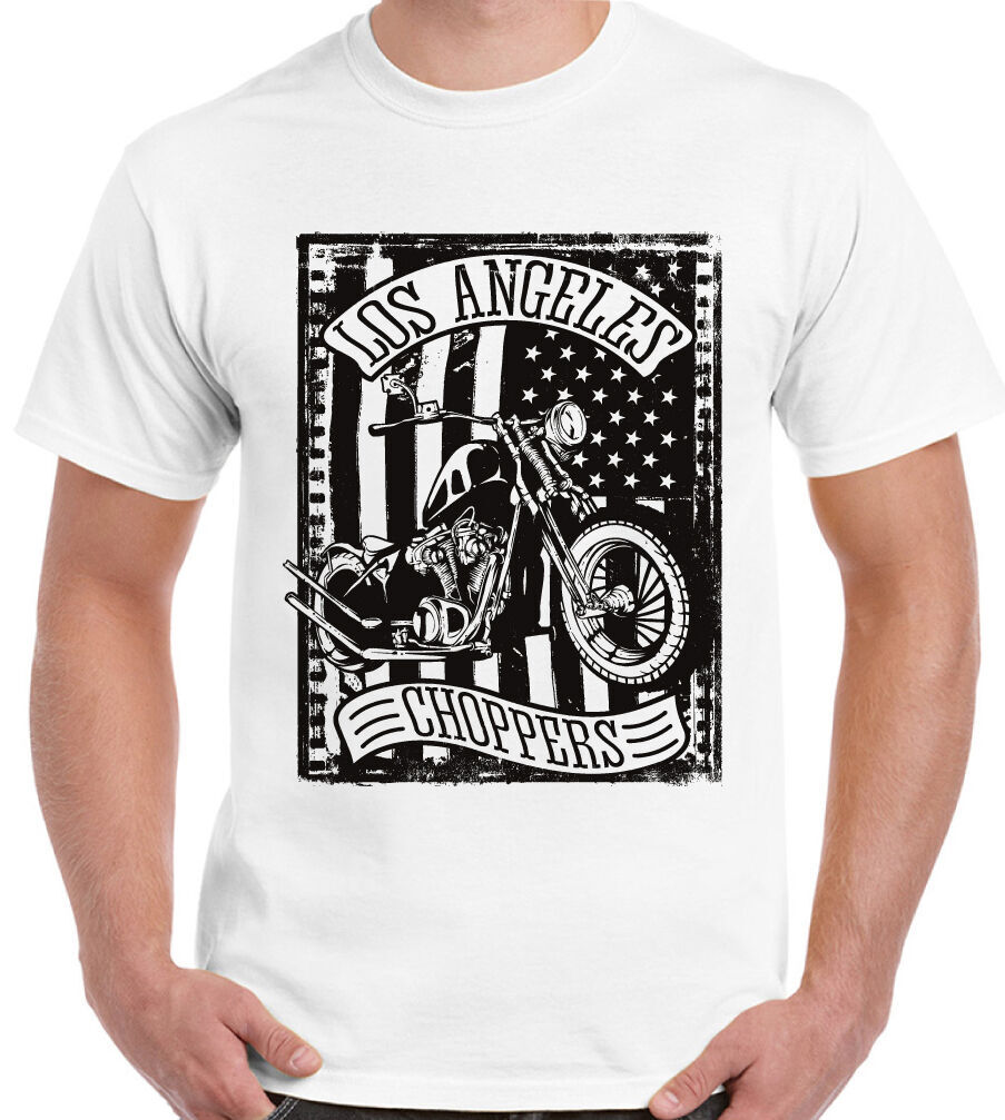 Camiseta De Motociclista Los Ángeles Choppers Personalizada Para Hombre