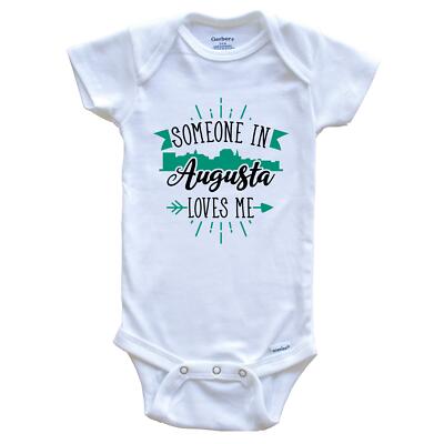 Someone In Augusta Loves Me Augusta ME Skyline Baby Bodysuit