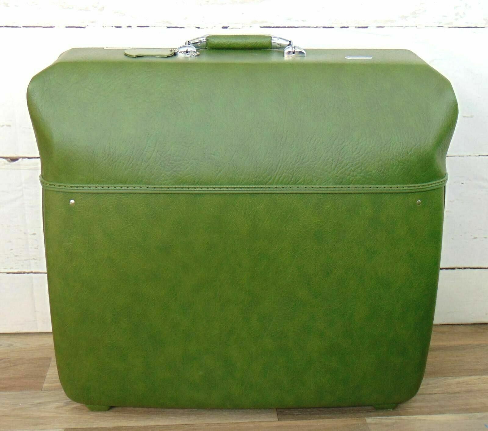 unique Vintage Retro 1970s Escort 52" Garment Carrier Green Bag Luggage