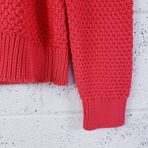 Lauren Ralph Lauren Chunky Knit Roll Neck Sweater Womens Large Mango Pink - Picture 4 of 6