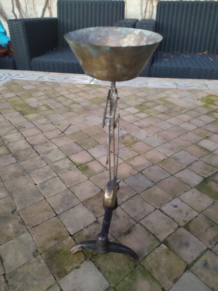 Pèse LETTRE Poudre ou Or, ANCIEN XIXEME BALANCE , Peson .100gr - Photo 2/4