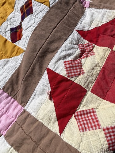 Vintage SHOO FLY quilt • Hand Quilted Stitched • 76”x60” - Picture 13 of 18