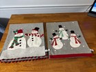 Isaac Mizrahi Snowman Christmas Winter Table Runner Cloth Set Of 2 72 X 16” Inch