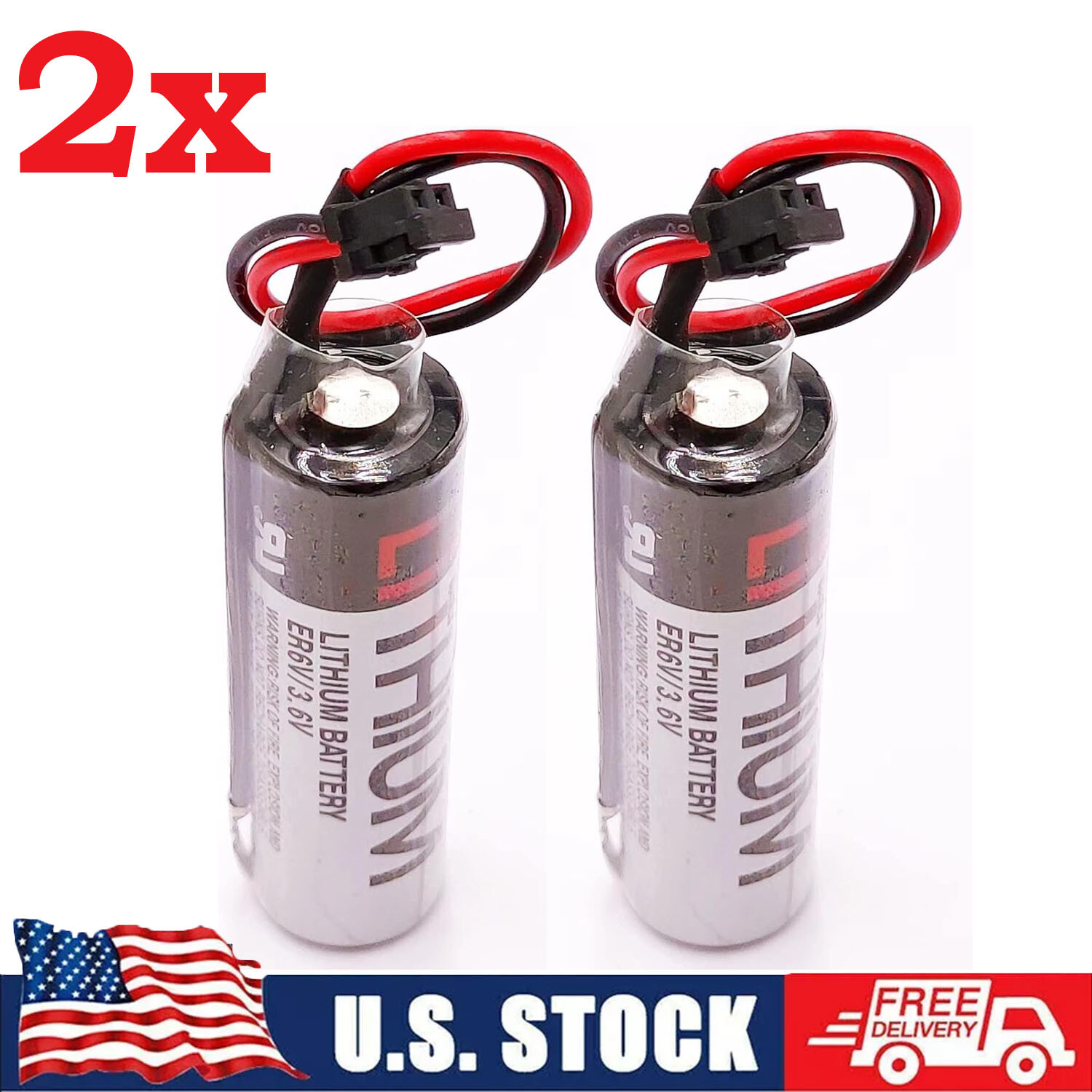 2Pcs 3.6V Toshiba ER6V/3.6V ER6VC119A ER6VC119B Battery For Mitsubishi M70 PLC