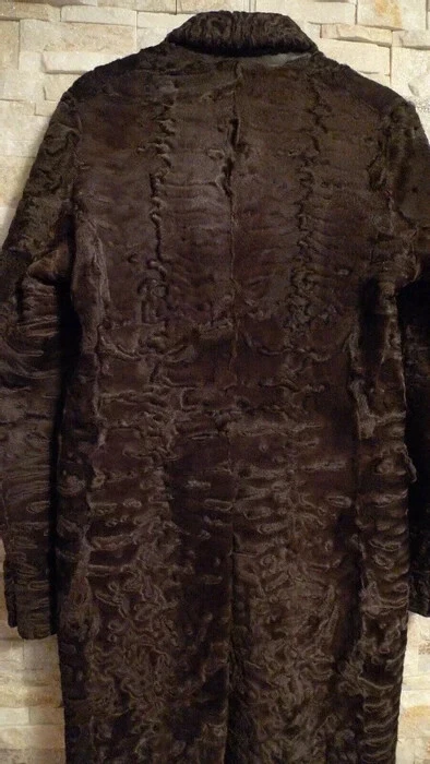 DSQUARED2 RUNWAY MEN'S BROWN 100% KARAKUL LAMB FUR COAT ITALY SIZE 44 US XS-S - Image 4 of 4