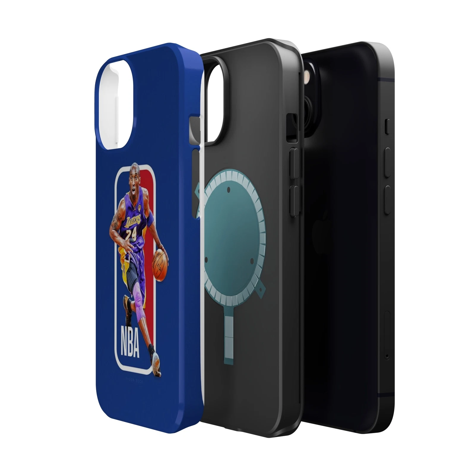 Kobe Bryant NBA Logo, Black Mamba Phone Case