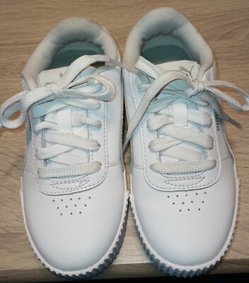 PUMA Kids's Carina Sneaker - US#12C Pure White 370678 19, Fast Free Shipping .