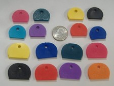 LOT OF 16 ASSORTED SIZES COLOR KEY IDENTIFIER CAPS IDENTIFICATION FOR KEYS