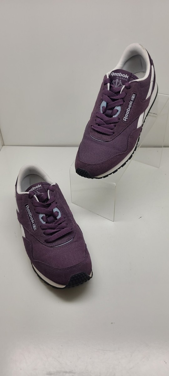 Reebok Classic Purple Canvas Sneakers Shoes Size M - Main Image