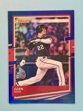 2020 Donruss Juan Soto Holo Blue Parallel #162 Washington Nationals SP